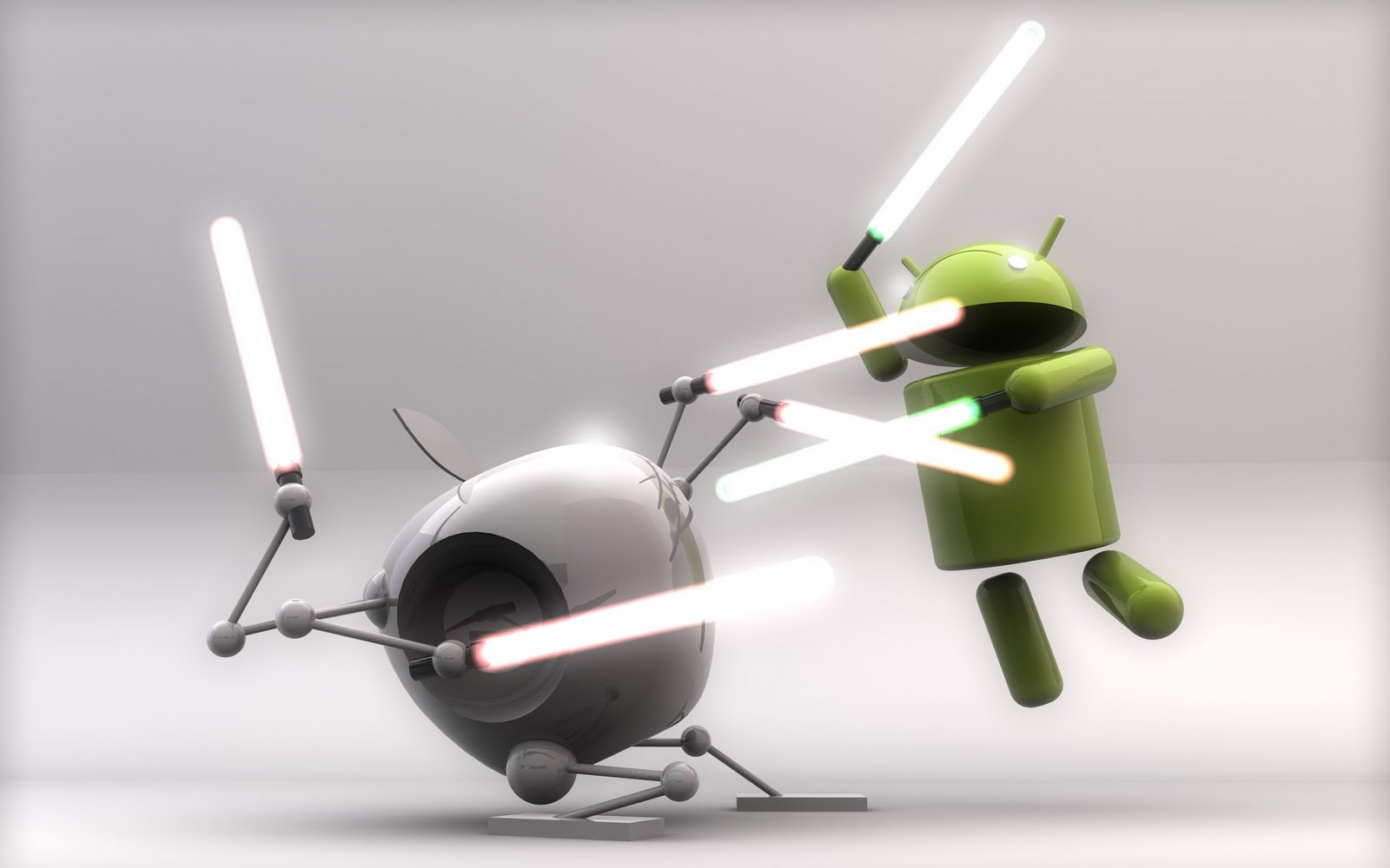 Android VS iOS Saber laser
